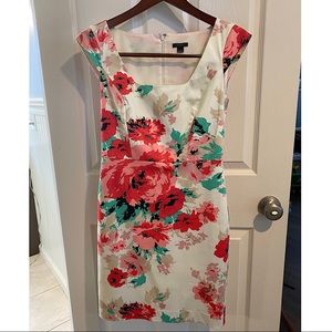 Ann Taylor Floral Cap sleeve dress